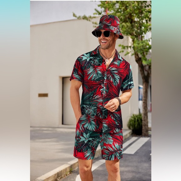 COOFANDY Men's Hawaiian/Flower Shirt | NEW!!!🌺 - Picture 3 of 6